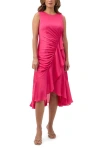 Trina Turk Amara 2 Bias Ruffle Dress In Pink