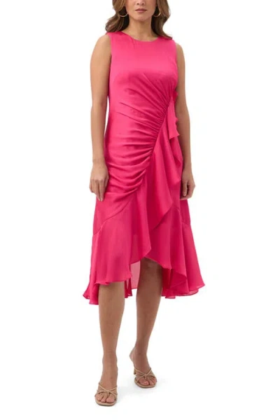Trina Turk Amara 2 Bias Ruffle Dress In Pink