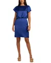Trina Turk Amuse Satin Short Dress With V-back