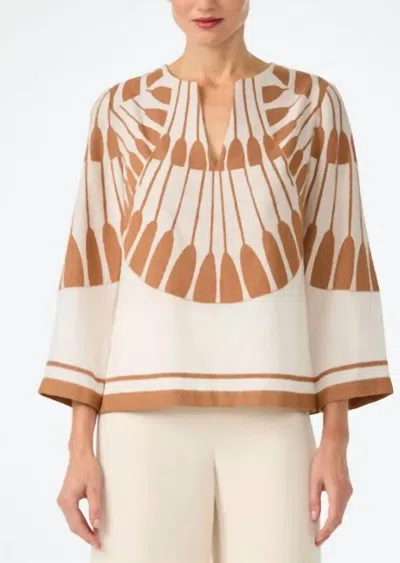 TRINA TURK AMY TOP IN TAN