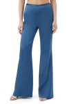 Trina Turk Anmitsu Satin Flare Leg Pant In Blue