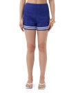 Trina Turk Antibes Linen Short In Cobalt Cove