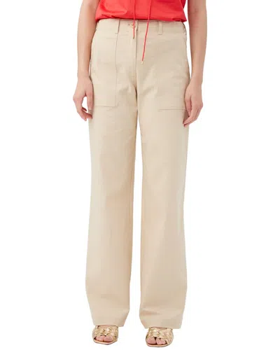 Trina Turk Antonia Linen-blend Pant In Brown