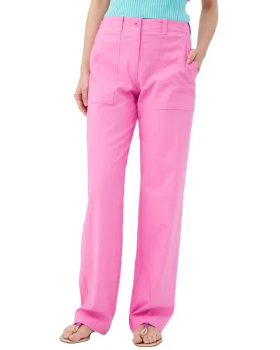 Trina Turk Antonia Linen-blend Pant In Pink