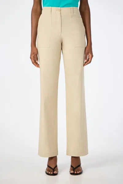 Trina Turk Antonia Straight Leg Pant In Neutral