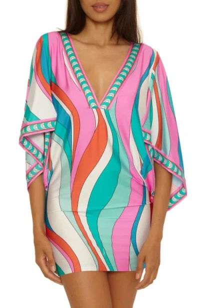 Trina Turk Apollo V-neck Cover-up Tunic In Multi