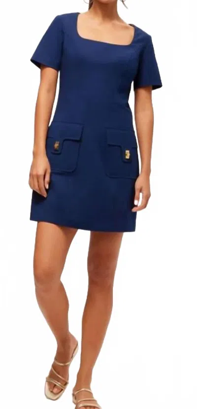 Trina Turk Approach Dress In Ink In Blue
