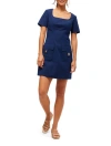 Trina Turk Approach Squre Neck Sheath Dress In Blue