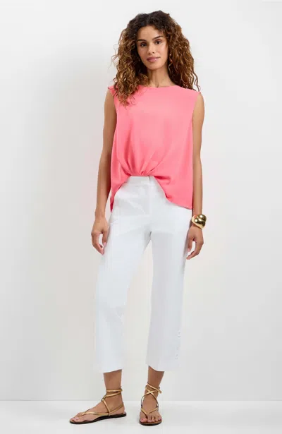 Trina Turk Aprica Boatneck Top In Pink