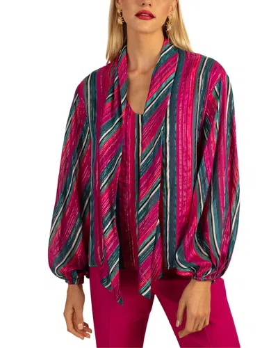 Trina Turk Aquarius Silk-blend Top In Multi