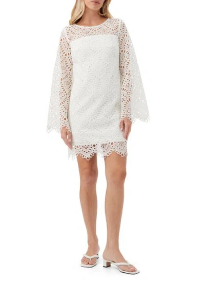 Trina Turk Arles Lace Shift Dress In White