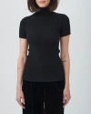 Trina Turk Armeni Mock Neck Wool Sweater In Black