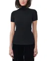Trina Turk Armeni Mock Neck Wool Sweater In Black