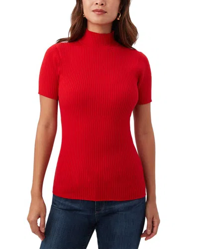 Trina Turk Armeni Mock Neck Wool Sweater In Red