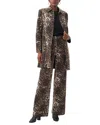 Trina Turk Asher 2 Buttoned Animal-print Coat In Animal Print