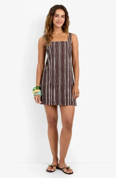 Trina Turk Aspire Tropical Print Dress In Brown