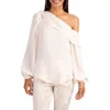 Trina Turk Astronomical One-shoulder Top In Winter White