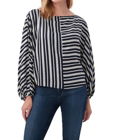 Trina Turk Atlantique Top In Indigo In Multi