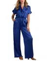 Trina Turk Women's Atlas Sky Satin Jumpsuit