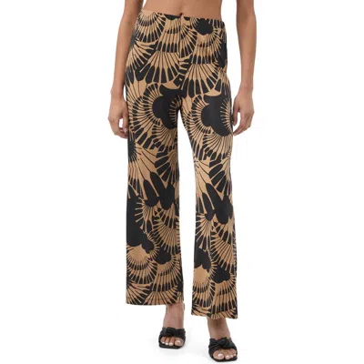 Trina Turk Atoll Printed Jersey Pant In Brown