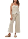 Trina Turk Avignon Linen Top In Biarritz Beige