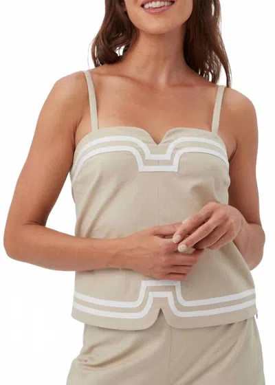 TRINA TURK AVIGNON TOP IN BIARRITZ BEIGE