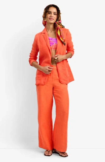 Trina Turk Azurine Blazer In Orange