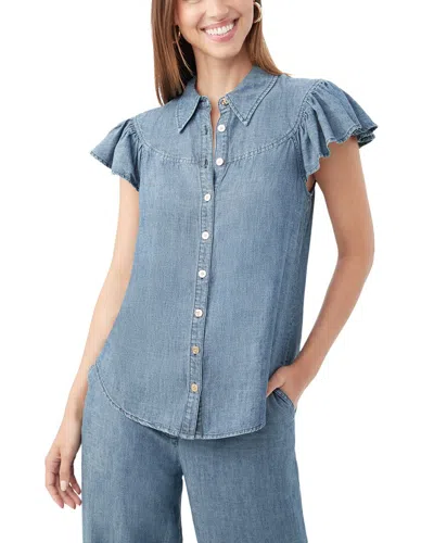 Trina Turk Bali Hai Linen-blend Top