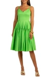 Trina Turk Bask Tiered Fit & Flare Dress In Vert