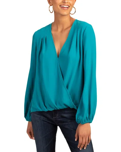 Trina Turk Bask Top In Blue