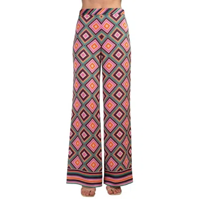 Trina Turk Bay Geometric Wide Leg Pants In Multicolor