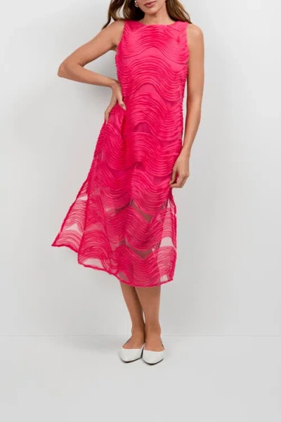 Trina Turk Belisama Organza Midi Dress In Pink
