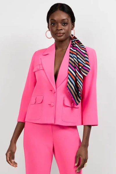 Trina Turk Bicocca Patch Pocket Jacket In Pink