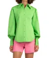 Trina Turk Blair Long Sleeve Top In Vert In Multi