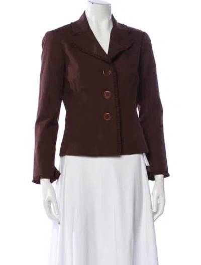 Pre-owned Trina Turk Blazer In Brown