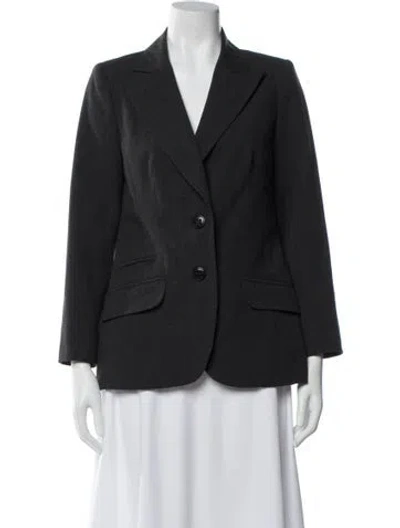 Pre-owned Trina Turk Blazer In Gray