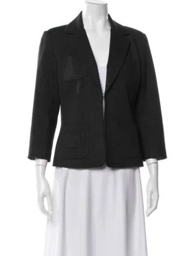 Pre-owned Trina Turk Blazer In Gray
