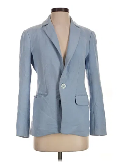 Pre-owned Trina Turk Blazer Jacket In Blue