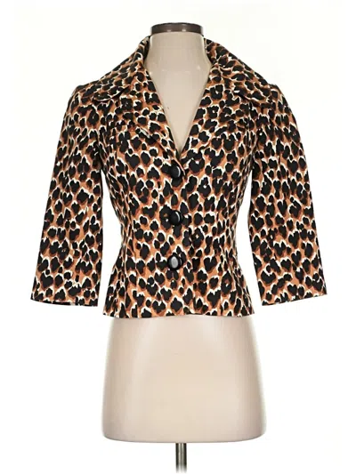 Pre-owned Trina Turk Blazer Jacket In Tan