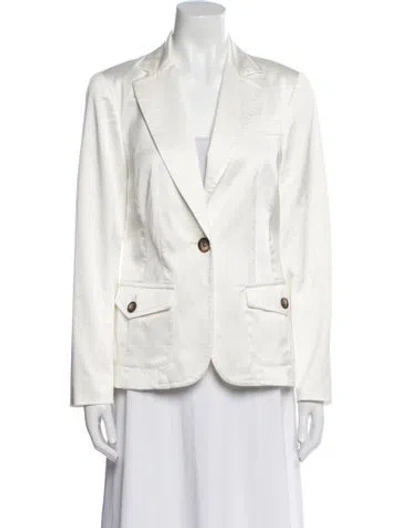 Pre-owned Trina Turk Blazer In White
