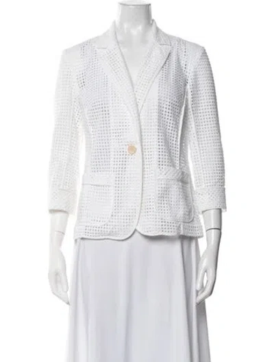 Pre-owned Trina Turk Blazer In White