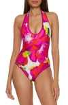 Trina Turk Bloom Reversible One-piece Swimsuit In Pink Multi