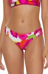 Trina Turk Bloom Side Tab Hipster Bikini Bottoms In Pink Multi