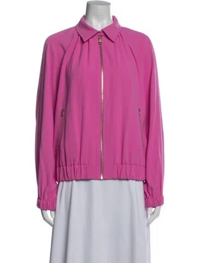 Pre-owned Trina Turk Bomber Jacket W/ Tags In Pink