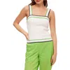 Trina Turk Break Point Cami In Whitewash/ink