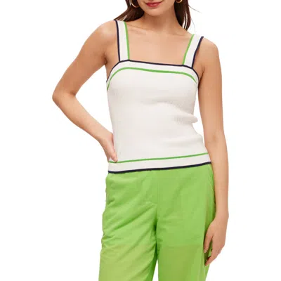 Trina Turk Break Point Cami In Whitewash/ink