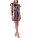 Trina Turk Breene Striped Sequin Dress In Multi