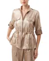 Trina Turk Buoyant 2 Linen-blend Jacket In Brown