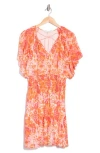 Trina Turk Byrds Smocked Waist Dress In Slushie Multi