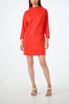 Trina Turk Caracas High Neck Ponte Dress In Red